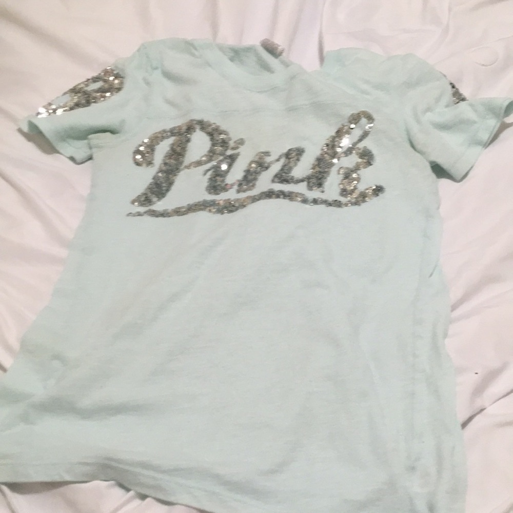 Teal pink top
